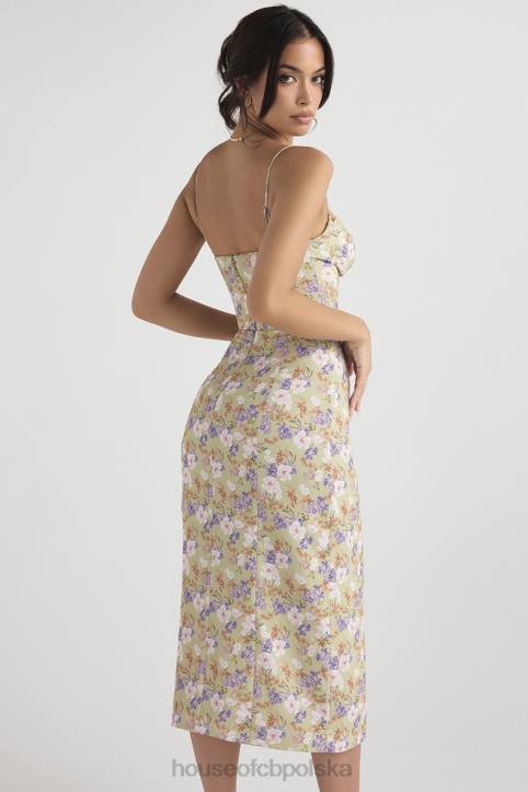 House of CB Sukienka midi Charlotte Piwonowy Print Elegancja na Każdą Okazję - Image 18