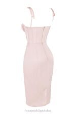 House of CB Sukienka midi z gorsetem w pudrowym różu Alma 4PND546 elegancka odzież dla kobiet - Image 9