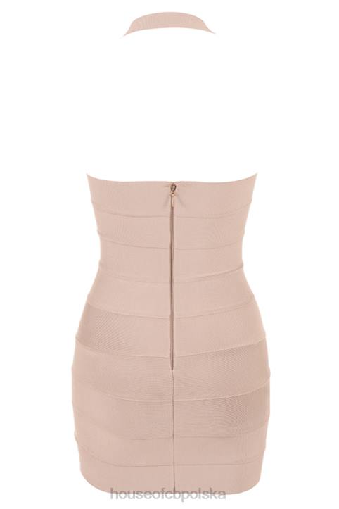 House of CB Sukienka mini bandażowa Maliha Latte Modna i Elegancka - Image 5