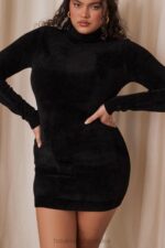 House of CB Sukienka mini Taya grafitowa szenilowa stylowa moda - Image 15
