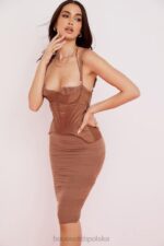 House of CB Toffi Midi Sukienka Gorsetowa Elegancka Moda - Image 13