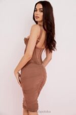 House of CB Toffi Midi Sukienka Gorsetowa Elegancka Moda - Image 15