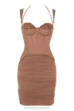 House of CB Toffi Midi Sukienka Gorsetowa Elegancka Moda - Image 6