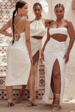 House of CB Top bandeau z białego lnu Tanice modna odzież na każdą okazję - Image 7