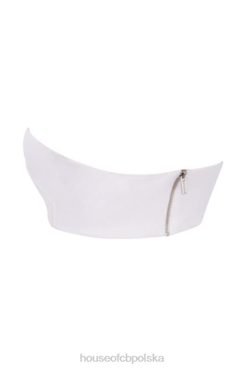 House of CB Top bandeau z białego lnu Tanice modna odzież na każdą okazję - Image 9
