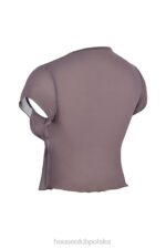 House of CB Top Maia Ciemnofioletowy Stylowy Wiązany Przód 4PND708 - Image 6