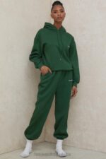 House of CB Zielona Oversize Bluza z Kapturem Halo 4PND794 Modna Odzież Komfortowa Stylowa - Image 8