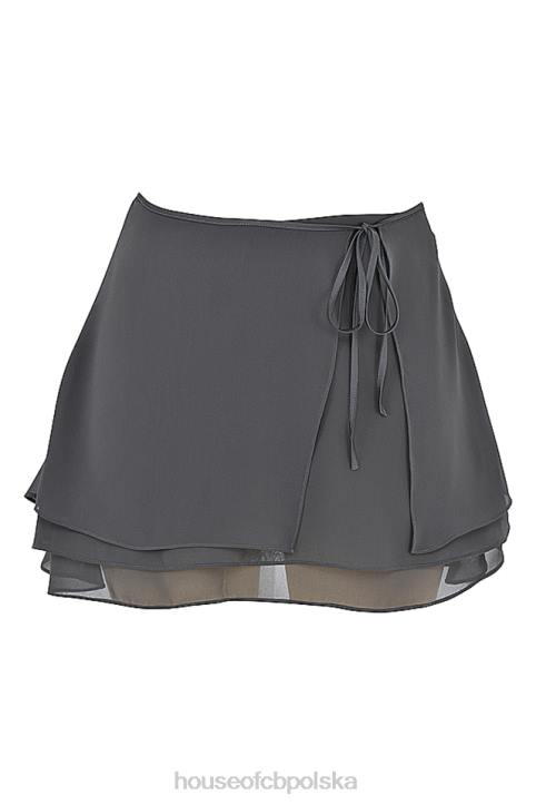 House of CB Zwiewna Mini Spódnica Clarice Shadow Trendy Modne Odzież - Image 5