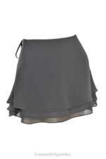 House of CB Zwiewna Mini Spódnica Clarice Shadow Trendy Modne Odzież - Image 6