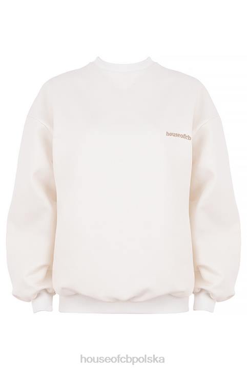 Tommy Biała Oversize Bluza z Okrągłym Dekoltem Modna Odzież - Image 5