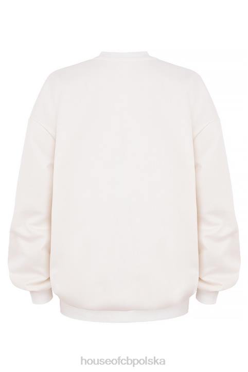 Tommy Biała Oversize Bluza z Okrągłym Dekoltem Modna Odzież - Image 7