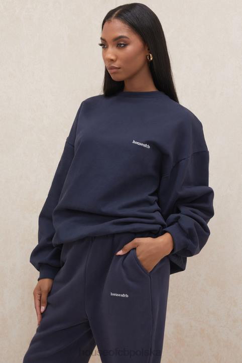 Tommy Granatowa Oversize Bluza z Okrągłym Dekoltem Modny Styl - Image 8