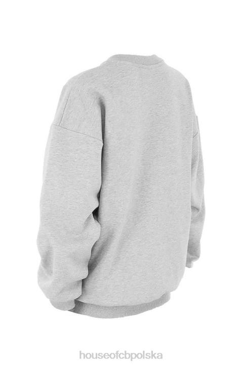 Tommy Szara Oversize Bluza z Okrągłym Dekoltem Modna Odzież - Image 4