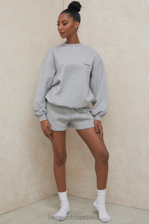Tommy Szara Oversize Bluza z Okrągłym Dekoltem Modna Odzież - Image 6