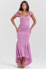Cesca Sukienka Maxi Różowe Kwiaty Stylowa Moda Kobieca - Image 9