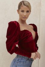 House of CB Aksamitny Gorset Długi Rękaw Valerie Winny elegancki styl - Image 13