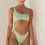 House of CB Antonio Sage bikini na jedno ramię elegancki styl modny kolor