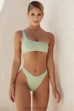 House of CB Antonio Sage bikini na jedno ramię elegancki styl modny kolor