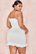 House of CB Biała Kwiatowa Mini Sukienka Allie модny styl - Image 14