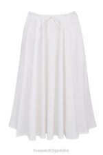 House of CB biała marszczona midi spódnica elegancka na każdą okazję - Image 6