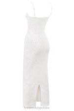 House of CB biała maxi sukienka dzianinowa Myla na każdą okazję - Image 7