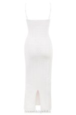 House of CB biała maxi sukienka dzianinowa Myla na każdą okazję - Image 8