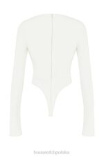 House of CB Białe body z wycięciem Danica Stylowe Odzieżowe Must Have - Image 3