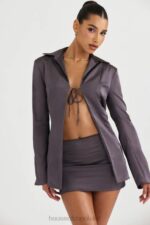 House of CB Bluzka Ailsa Shadow Związana Z Przodu Stylish Fashion - Image 12