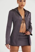 House of CB Bluzka Ailsa Shadow Związana Z Przodu Stylish Fashion - Image 13