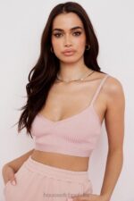 House of CB Bralette Evie różowy z bandażem modna odzież kobieca - Image 2