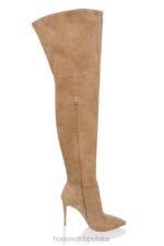 House of CB brązowe zamszowe buty za udo na każdą okazję - Image 4