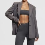 House of CB Ciemnoszara Oversize Aline Marynarka Trendy Modne Okrycie