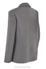 House of CB Ciemnoszara Oversize Aline Marynarka Trendy Modne Okrycie - Image 7