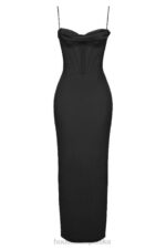 House of CB Czarna Maxi Sukienka Gorset Charmaine Stylowa Moda - Image 12