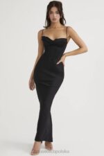 House of CB Czarna Maxi Sukienka Gorset Charmaine Stylowa Moda