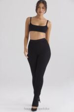 House of CB Czarna Prążkowana Braletka Mischa Stylowa Odzież Damska - Image 5