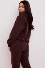 House of CB Czekoladowa Oversize Bluza z Kapturem Halo Trendy Modne Ubrania - Image 11