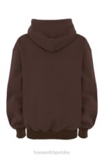 House of CB Czekoladowa Oversize Bluza z Kapturem Halo Trendy Modne Ubrania - Image 5