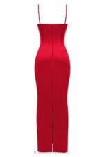 House of CB Czerwona Sukienka Maxi Gorsetowa Shani Elegancja na Każdą Okazję - Image 9