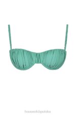 House of CB Eukaliptusowa Marszczona Góra Bikini Cassis Stylish Moda - Image 3