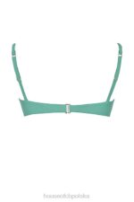House of CB Eukaliptusowa Marszczona Góra Bikini Cassis Stylish Moda - Image 5