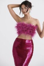 House of CB fenella gorący róż bandeau style odzież na każdą okazję - Image 6