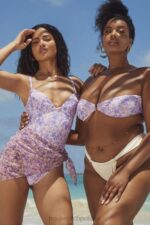House of CB Fioletowa bikini bandeau Medea w kwiaty stylowy letni must have - Image 7
