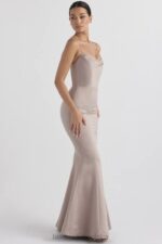 House of CB Fioletowo Grzybowa Fishtail Suknia na Wesele - Image 5
