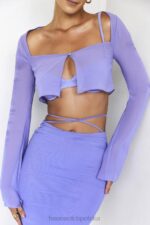 House of CB Fioletowy Top Marsylski Stylowy i Elegancki - Image 6