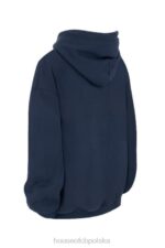 House of CB Granatowa Oversize Bluza z Kapturem Halo Modny Styl - Image 5