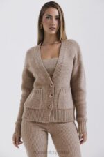 House of CB Gruby kardigan wełniany Alara Barley modny styl zimowy - Image 12