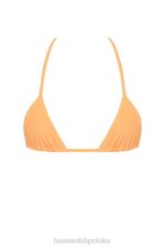 House of CB Jasnopomarańczowa bikini wiązana na szyi modny top - Image 3