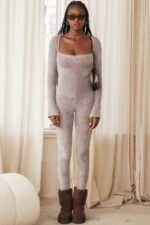 House of CB Kombinezon z Grubej Szenili Isis Mink Elegancki Stylowy i Modny - Image 13