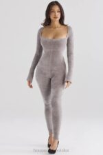 House of CB Kombinezon z Grubej Szenili Isis Mink Elegancki Stylowy i Modny - Image 9